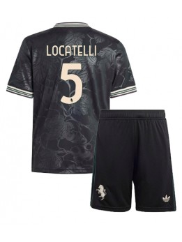 Detské Futbalové oblečenie Juventus Manuel Locatelli #5 2025-26 Krátky Rukáv - Tretina (+ trenírky)